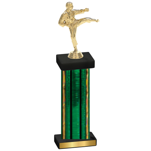 Single Green Glacier Karate Trophy