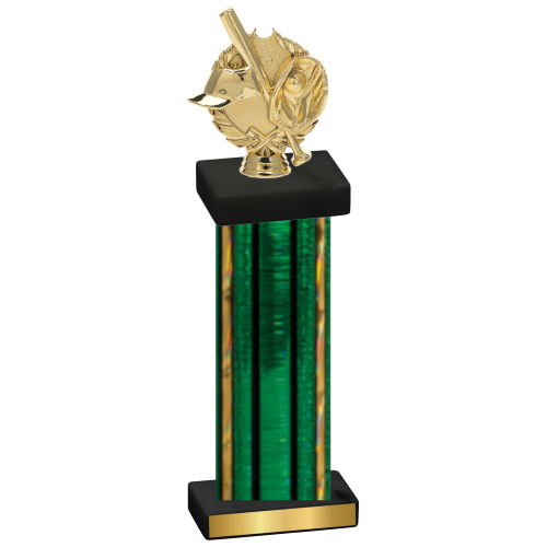 Single Green Glacier Baseball Trophy