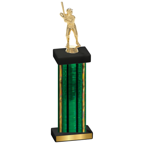 Single Green Glacier Baseball Trophy