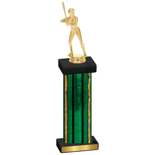 Single Green Glacier Softball Trophy