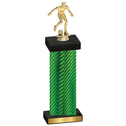 Single Green Carbon Fiber Soccer Trophy