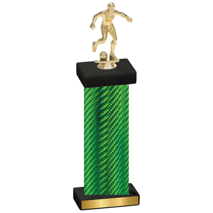 Single Green Carbon Fiber Soccer Trophy