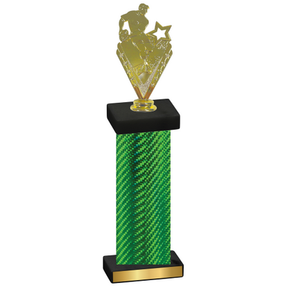 Single Green Carbon Fiber Rugby Trophy