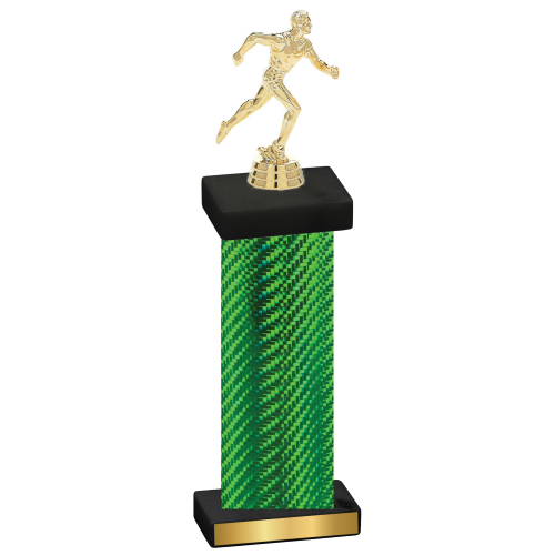 Single Green Carbon Fiber Running Trophy