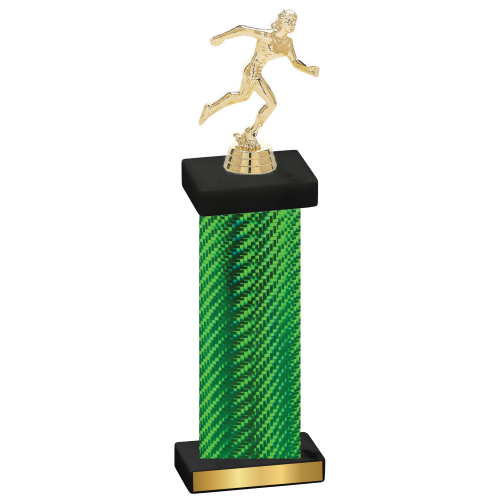 Single Green Carbon Fiber Running Trophy