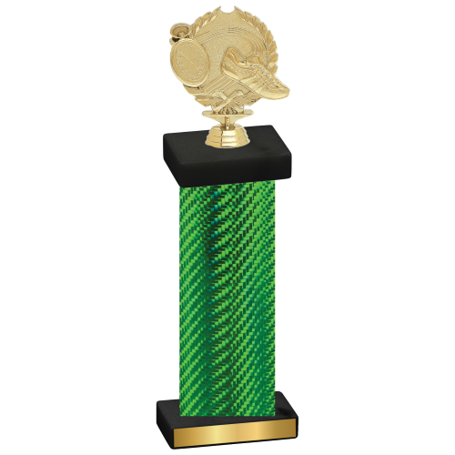 Single Green Carbon Fiber Running Trophy