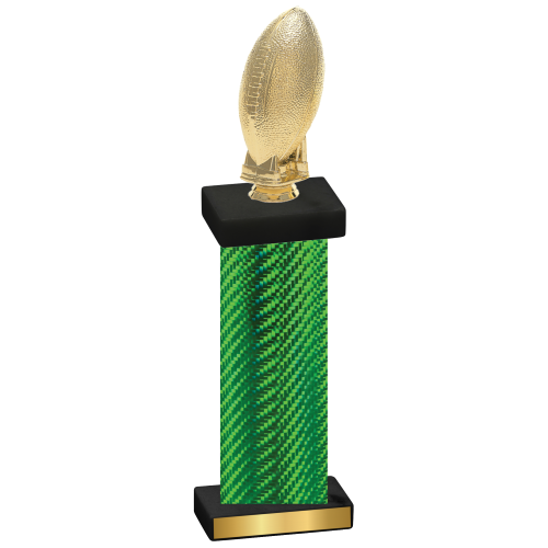 Single Green Carbon Fiber Football Trophy