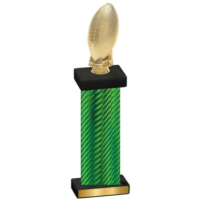 Single Green Carbon Fiber Football Trophy