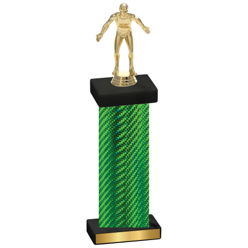 Single Green Carbon Fiber Wrestling Trophy