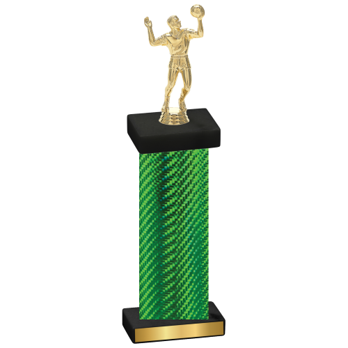 Single Green Carbon Fiber Volleyball Trophy