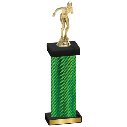 Single Green Carbon Fiber Tennis Trophy