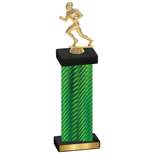 Single Green Carbon Fiber Football Trophy