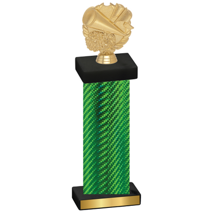 Single Green Carbon Fiber Cheerleading Trophy