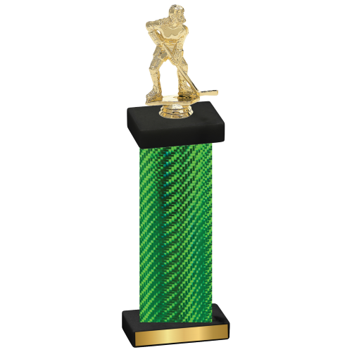 Single Green Carbon Fiber Hockey Trophy