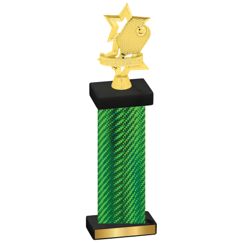 Single Green Carbon Fiber Pickleball Trophy