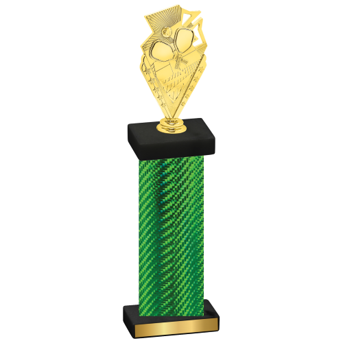 Single Green Carbon Fiber Pickleball Trophy