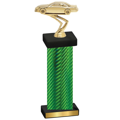 Single Green Carbon Fiber Cars Trophy