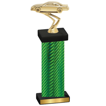 Single Green Carbon Fiber Cars Trophy