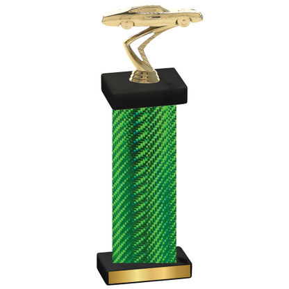 Single Green Carbon Fiber Cars Trophy