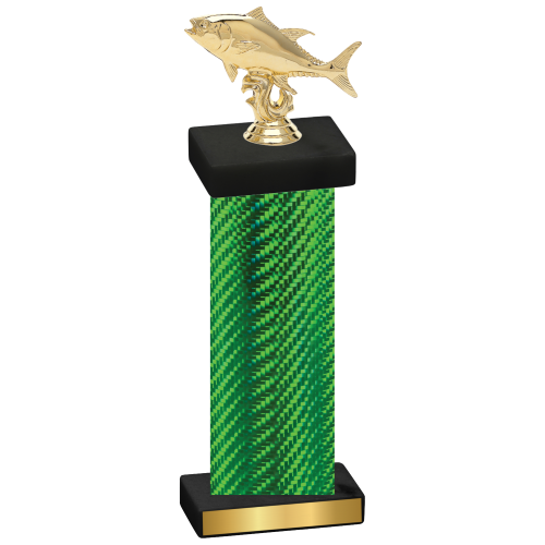 Single Green Carbon Fiber Fishing Trophy