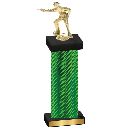 Single Green Carbon Fiber Shooter Trophy