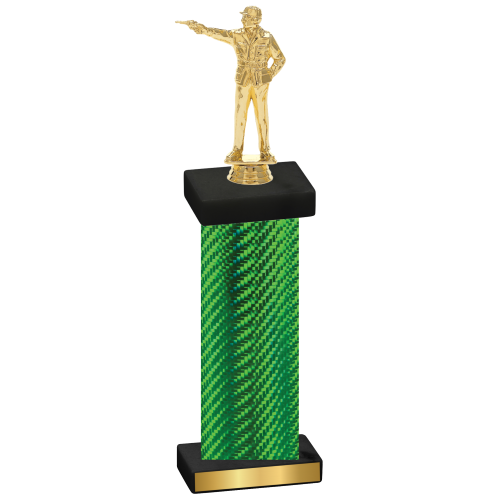 Single Green Carbon Fiber Shooter Trophy