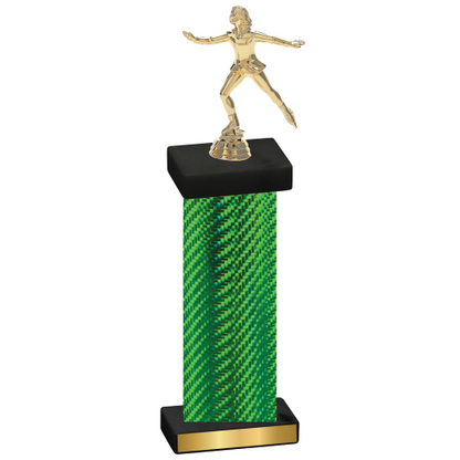 Single Green Carbon Fiber Skater Trophy