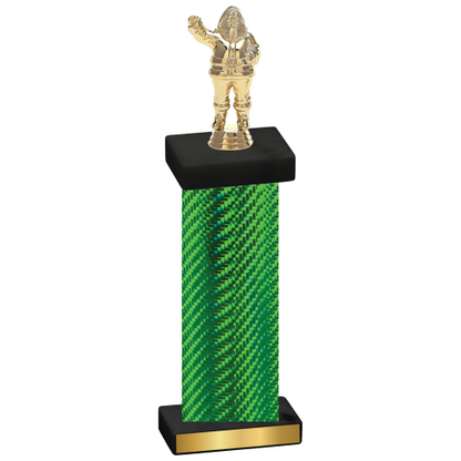 Single Green Carbon Fiber Holiday Trophy