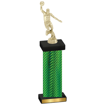 Single Green Carbon Fiber Basketball Trophy