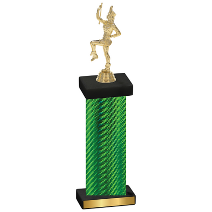 Single Green Carbon Fiber Majorette Trophy