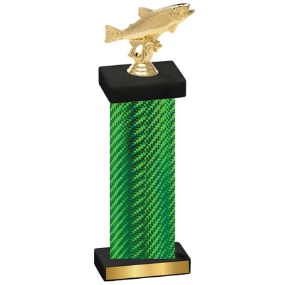 Single Green Carbon Fiber Fishing Trophy