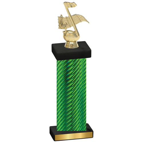 Single Green Carbon Fiber Music Trophy