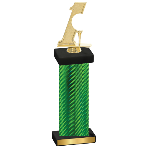 Single Green Carbon Fiber Golf Trophy