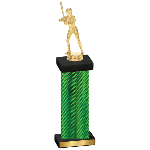 Single Green Carbon Fiber Softball Trophy