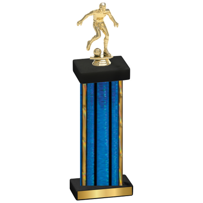 Single Blue Glacier Soccer Trophy