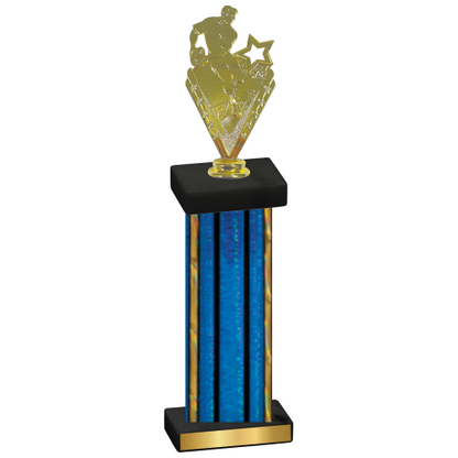 Single Blue Glacier Rugby Trophy