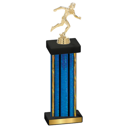 Single Blue Glacier Running Trophy