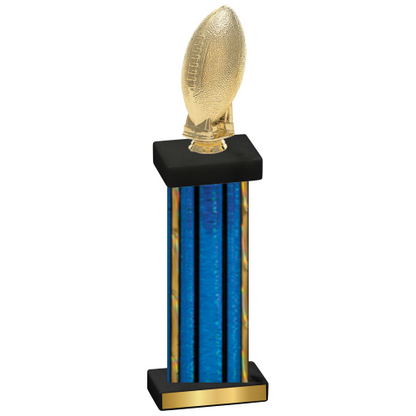 Single Blue Glacier Football Trophy