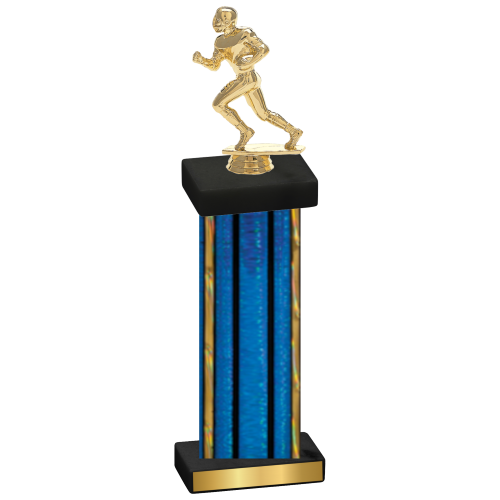 Single Blue Glacier Football Trophy