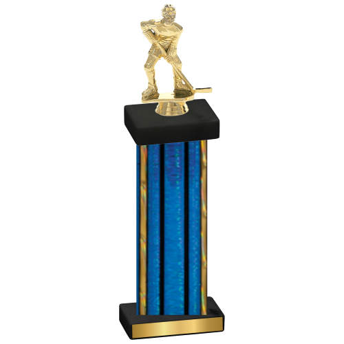 Single Blue Glacier Hockey Trophy