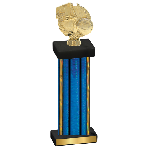 Single Blue Glacier Basketball Trophy