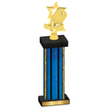 Single Blue Glacier Pickleball Trophy