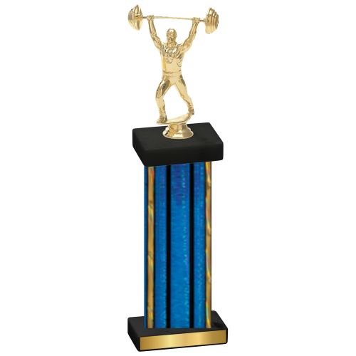 Single Blue Glacier Weights Trophy