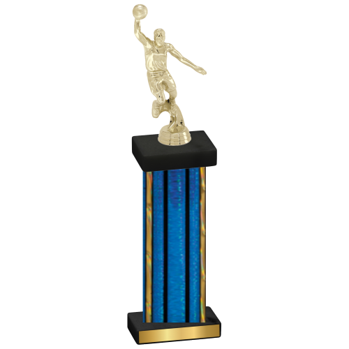 Single Blue Glacier Basketball Trophy