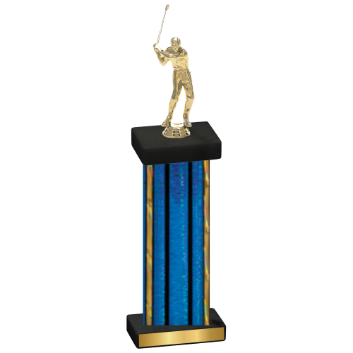 Single Blue Glacier Golf Trophy