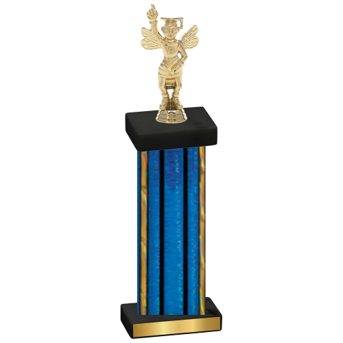 Single Blue Glacier Academics Trophy