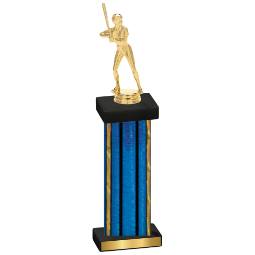 Single Blue Glacier Softball Trophy