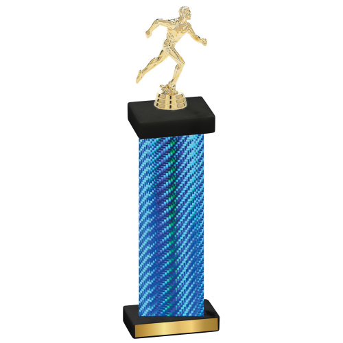 Single Blue Carbon Fiber Running Trophy