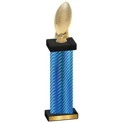 Single Blue Carbon Fiber Football Trophy