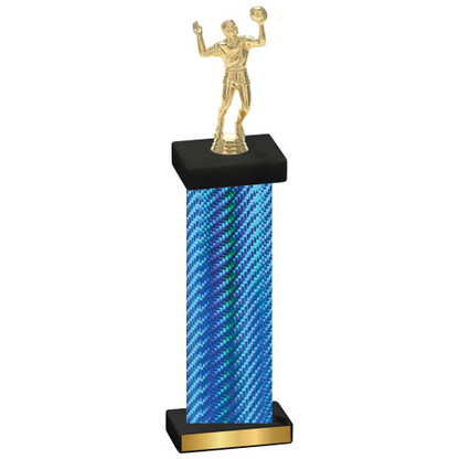 Single Blue Carbon Fiber Volleyball Trophy